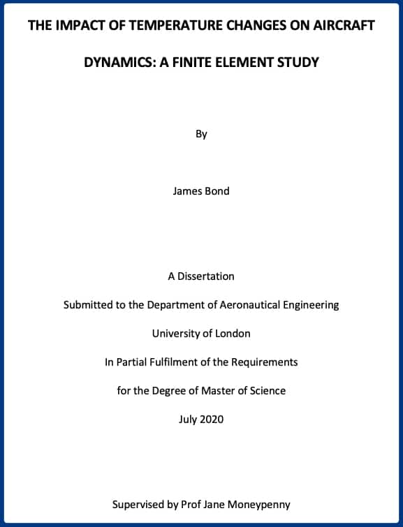 thesis undergraduate format